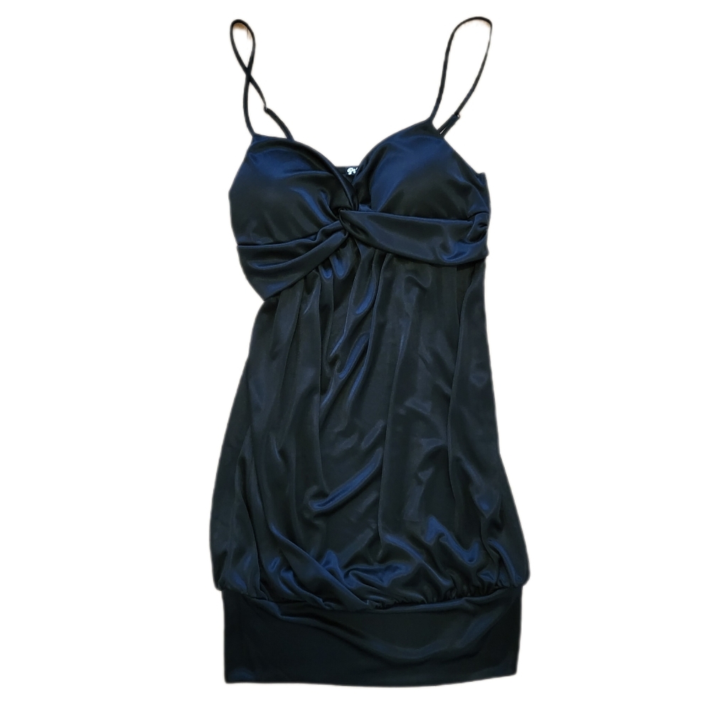Planet Gold Black Mini Dress with Spaghetti Straps Size S and M Available